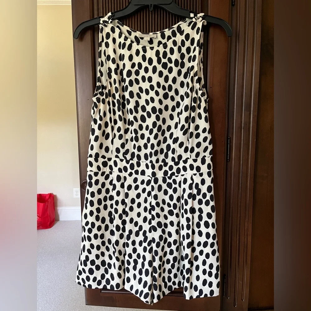 Loft Beige Black Printed Romper - Picture 5 of 16